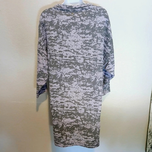 💚5/$25 Diesel D-Jana Lavender & Gray Oversized Cotton Blend Knit Dress Pockets - Picture 7 of 7
